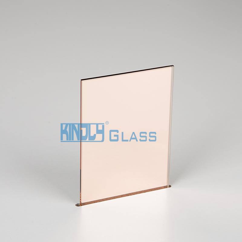 Espejo plateado recubierto rosado con vidrio transparente